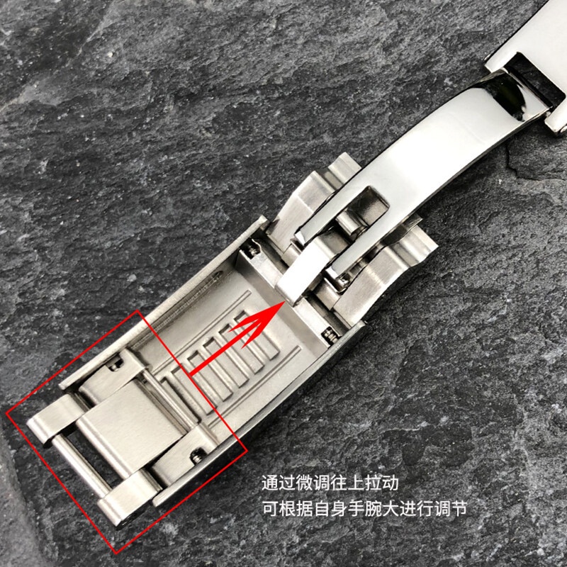 Dây Đeo Đồng Hồ Rolex DAYTONA Bằng Silicon Khóa Kéo Lên Xuống Chuyên Dụng