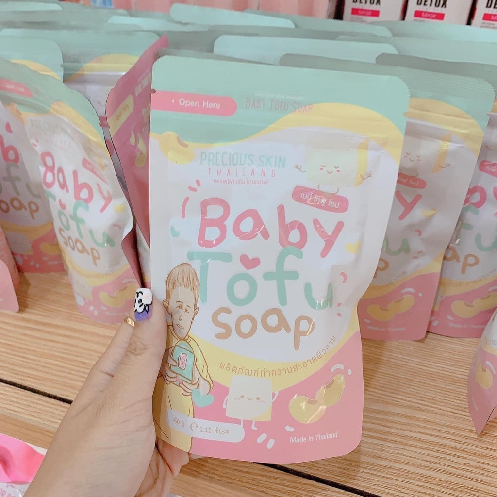 Soap Xà Phòng Đậu Hủ Baby Tofu Trắng Sáng Đều Màu Da Sạch Bụi Bẩn Mờ Vết Thâm Sạm 60g – Khongcoson
