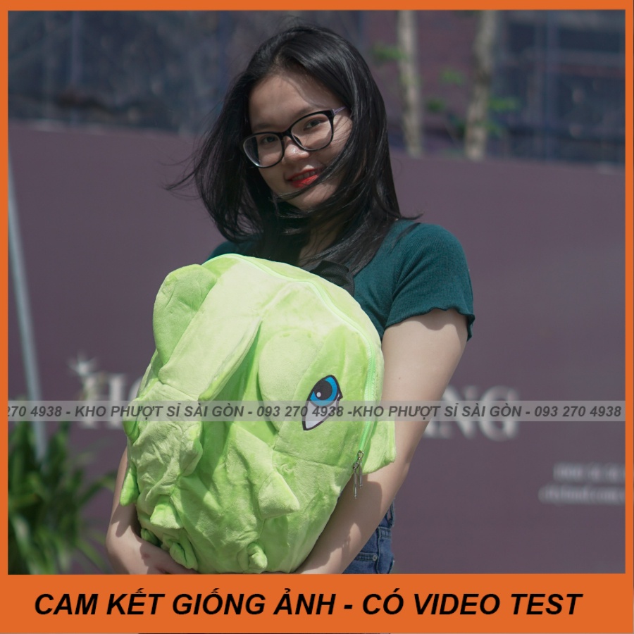Balo nhiều màu chọn lựa hình khủng long vải nhung cỡ lớn đựng fullface - Balo đi phượt