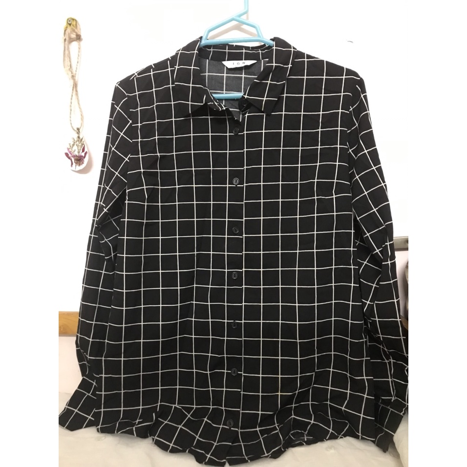 Áo sơ mi kẻ vuông size M