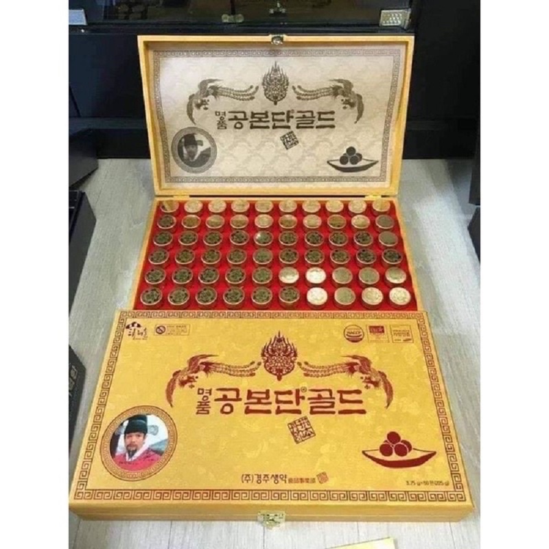 [Chính Hãng ] Đông Trùng Hạ Thảo Gyeongju Hàn Quốc, Hộp Gỗ Vàng 60 Viên * 3.75g