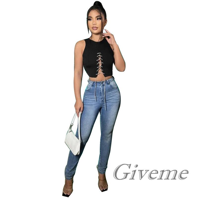 Áo Croptop Sát Nách Màu Sắc Trơn Thiết Kế Khoét Lỗ Quyến Rũ