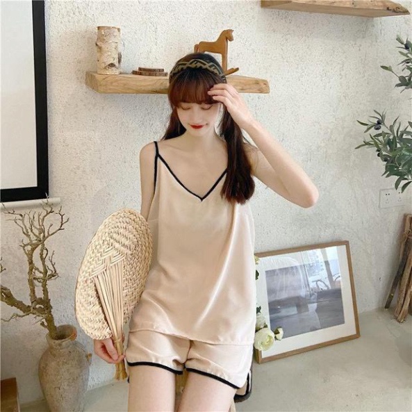 Bộ ngủ lụa hai dây 🎀Bộ đồ Pijama nữ cao cấp  Tằm Thái | BigBuy360 - bigbuy360.vn