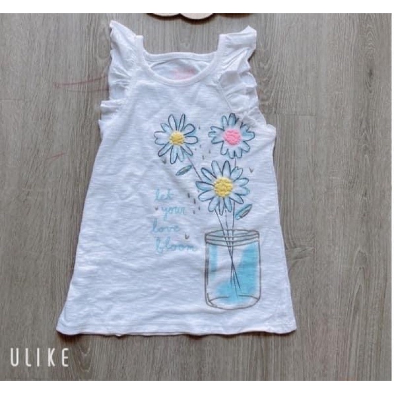 Áo thun cotton sát nách hình siêu đáng yêu cho bé gái 24m-7y