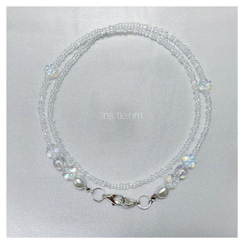 Dây đeo khẩu trang phong cách Hàn quốc cỏ 4 lá may mắn hạt cườm Mask Straps