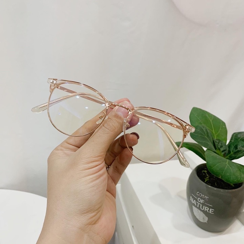 Kính mắt nửa gọng viền mảnh nhựa phối kim loại G90-231