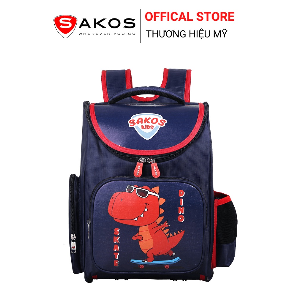 Balo Học Sinh Thời Trang SAKOS KID FELIX - Họa Tiết Dễ Thương, Siêu Nhẹ, Chống Gù, Bảo Vệ Đôi Vai Và Cột Sống Của Trẻ