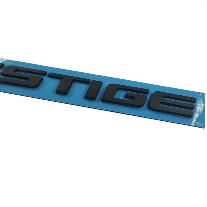 1 Miếng dán trang trí xe hơi bằng ABS màu đen in chữ PRESTIGE