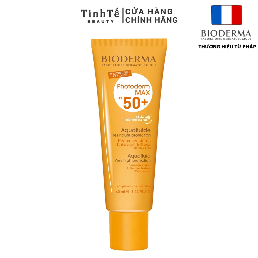Kem chống nắng giảm bóng nhờn cho mọi loại da Bioderma Photoderm MAX Aquafluide SPF 50+  40ml (có màu)