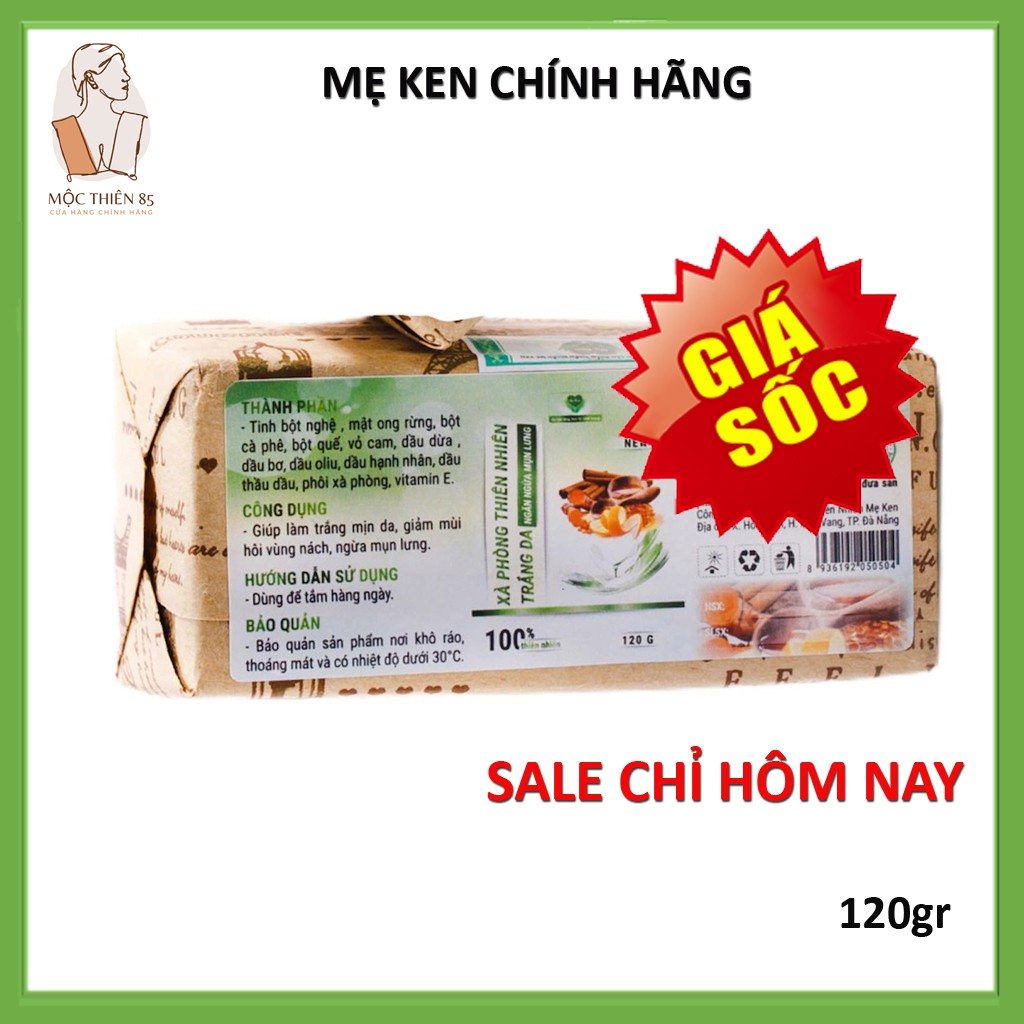 Xà Phòng Sạch Mụn Lưng Mẹ Ken 120gr - Cải Thiện Thâm Mông, Hôi Nách Và Trắng Da [Mộc Thiên]