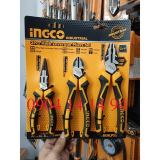 Bộ 3 kìm răng cắt & nhọn cao cấp ingco hkhlps2831