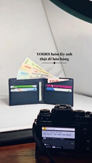 Ví da bò saffiano Yours dáng ngang