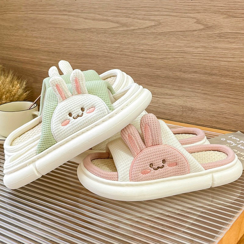 Dép bông đi trong nhà hình thỏ carot , dép quai ngang đế êm hàng siêu hot 001