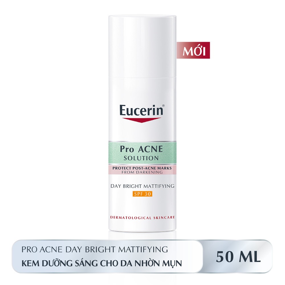 Kem Dưỡng Eucerin Cho Da Thâm Mụn Pro Acne Solution Day Bright Mattifying SPF30 50ml