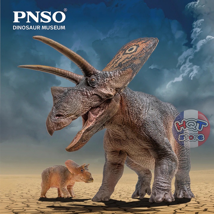 Mô hình Khủng Long Torosaurus Aubrey and Dabei PNSO tỉ lệ 1/35 chính hãng