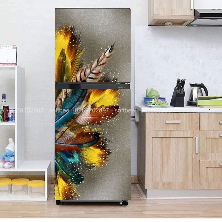 Decal dán tủ lạnh keo dính chắc chắn, hình ảnh sắc nét, không phai màu theo thời gian
