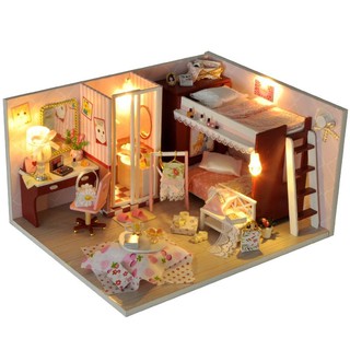 Kèm Mica và keo dán - Mô hình nhà gỗ búp bê Dollhouse DIY - TW34 My Best Friend Girl