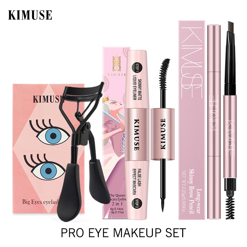 Mascara Kiêm Bút Kẻ Mắt / Chì Kẻ Mày Hai Đầu / Dụng Cụ Bấm Mi Kimuse Thiết Kế 2 Trong 1 | BigBuy360 - bigbuy360.vn