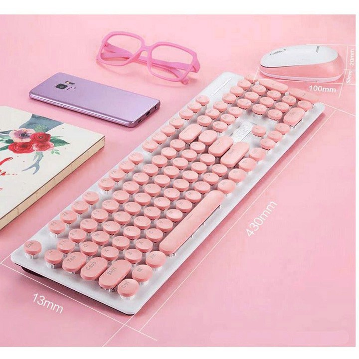 Bàn Phím Máy Tính ⭐FREE SHIP⭐ Bộ Bàn Phím Chuột Không Dây Chống Tràn Nước N520 N518 - PC05 PC38