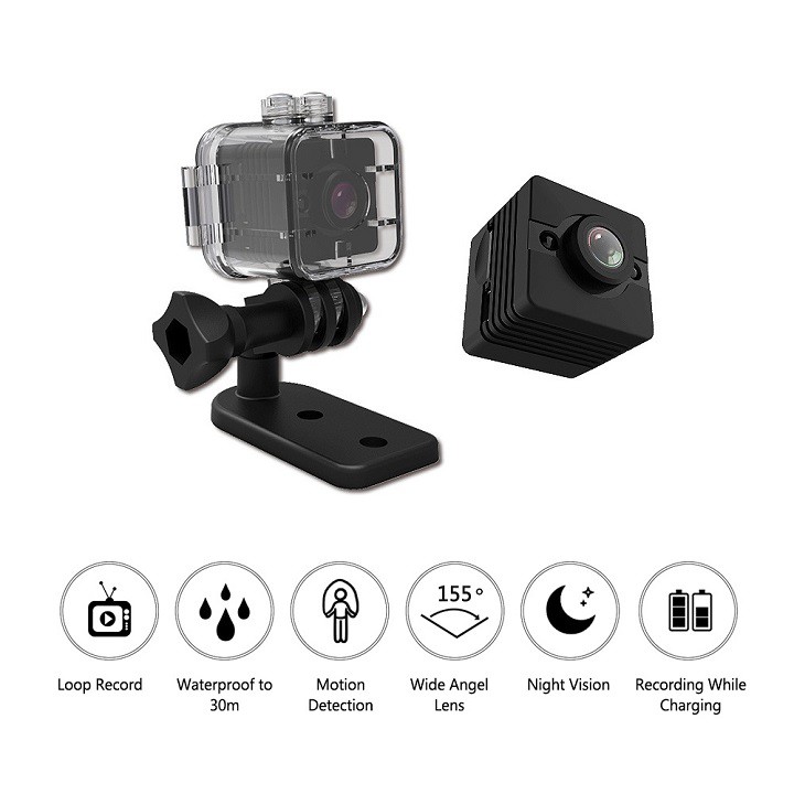 Smart buy - Camera Hành Trình Siêu Nhỏ SQ12 - Góc Quay Siêu Rộng - Chống Nước [SALE] [ Xả Hàng ]