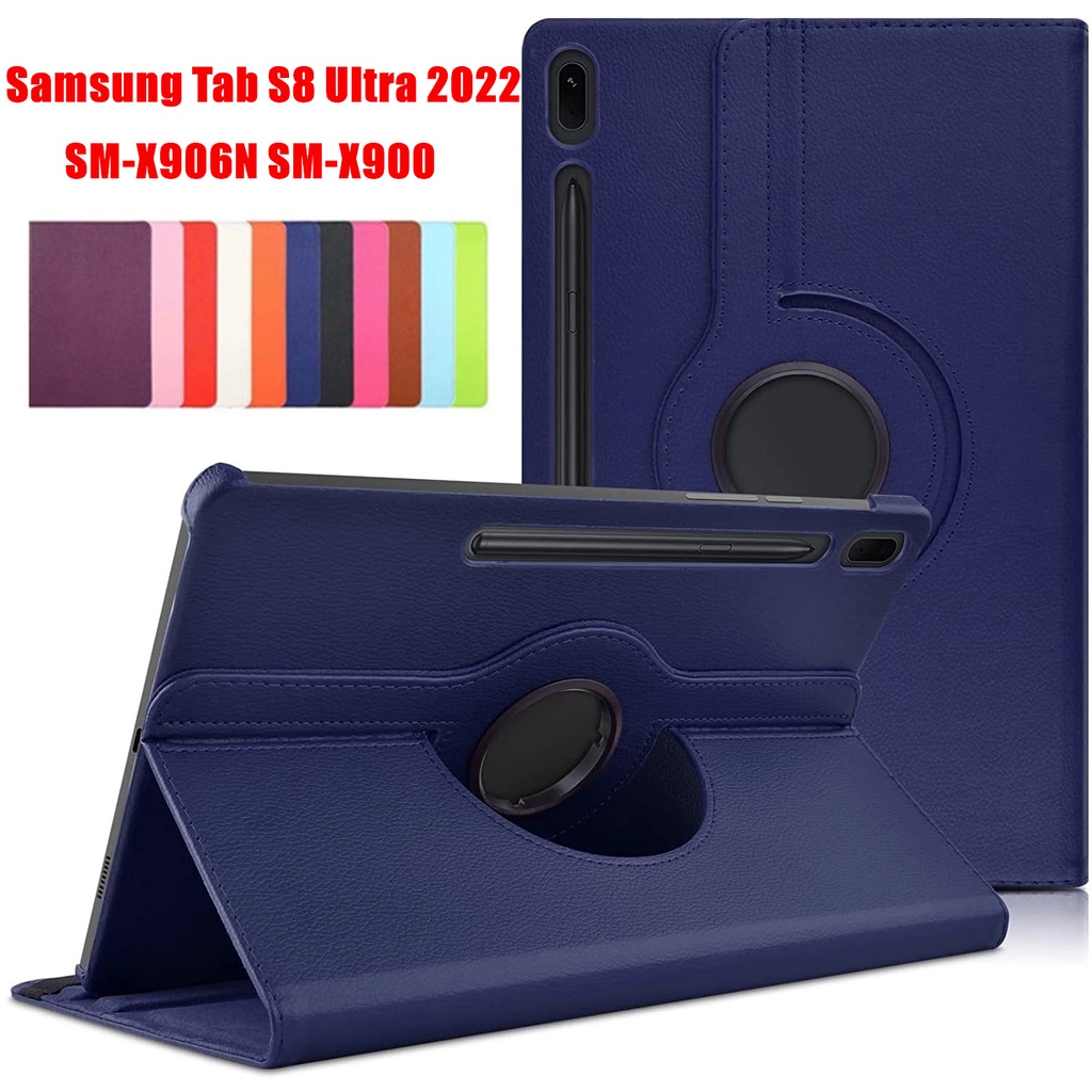 Bao Da Máy Tính Bảng Nắp Lật Xoay 360 Độ Cho Samsung Galaxy Tab S8 Ultra 2022 14.6 inch Tab S8 Plus 2022 2021 12.4"11"