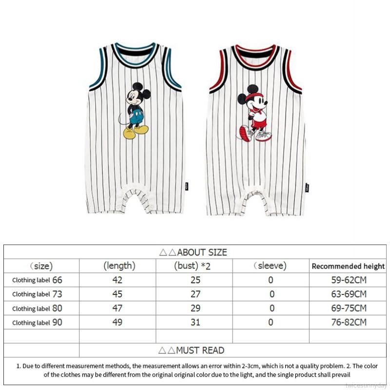 Áo Liền Quần In Hình Chuột Mickey Đáng Yêu Cho Bé