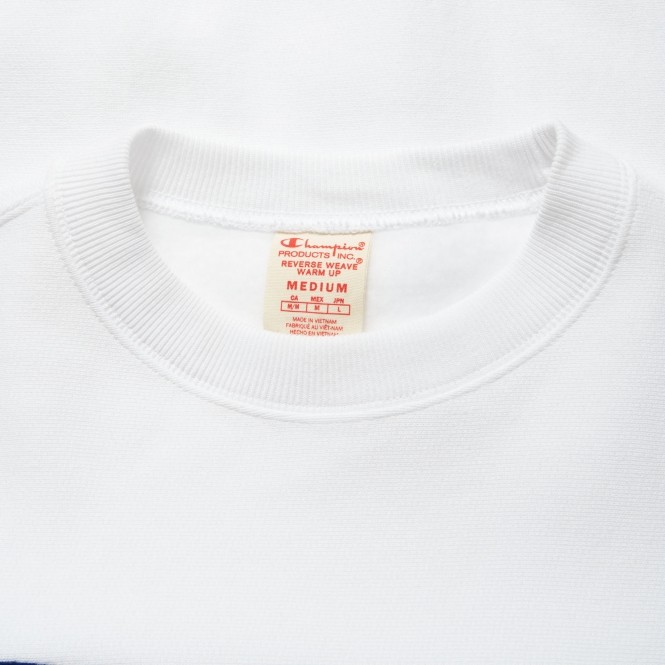 Áo sweater nỉ Champion Reverse Weave Crew Neck Sweatshirt 212576 màu trắng