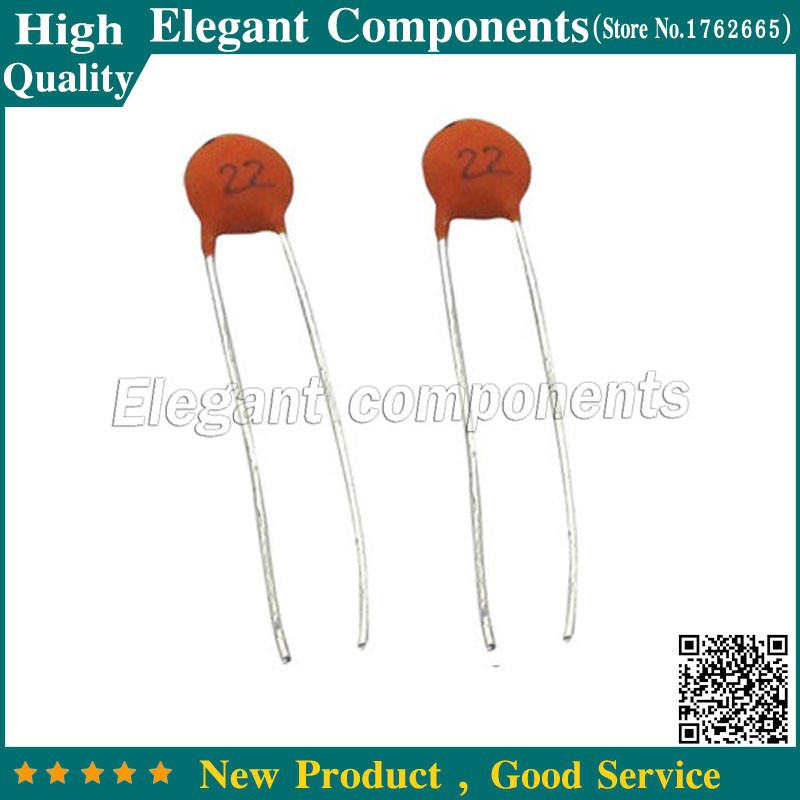 100 Chiếc 22PF / 50V Tụ Điện Môi Gốm 50V 22PF Tụ Gốm DIP 50
