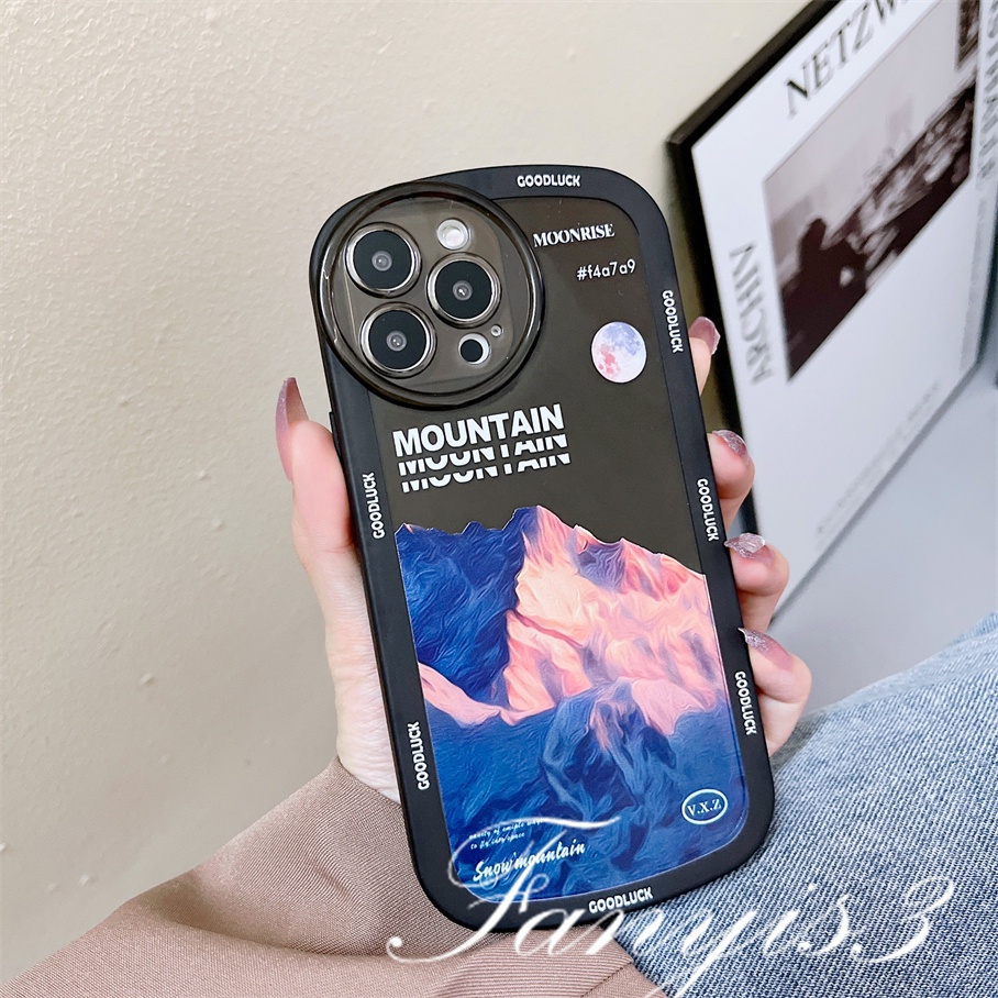 Ốp Điện Thoại TPU Mềm Họa Tiết Ngọn Núi Tuyết Cho iPhone 14 13 12 11 Pro Max X XR Xs Max 8 7 Plus SE 2020