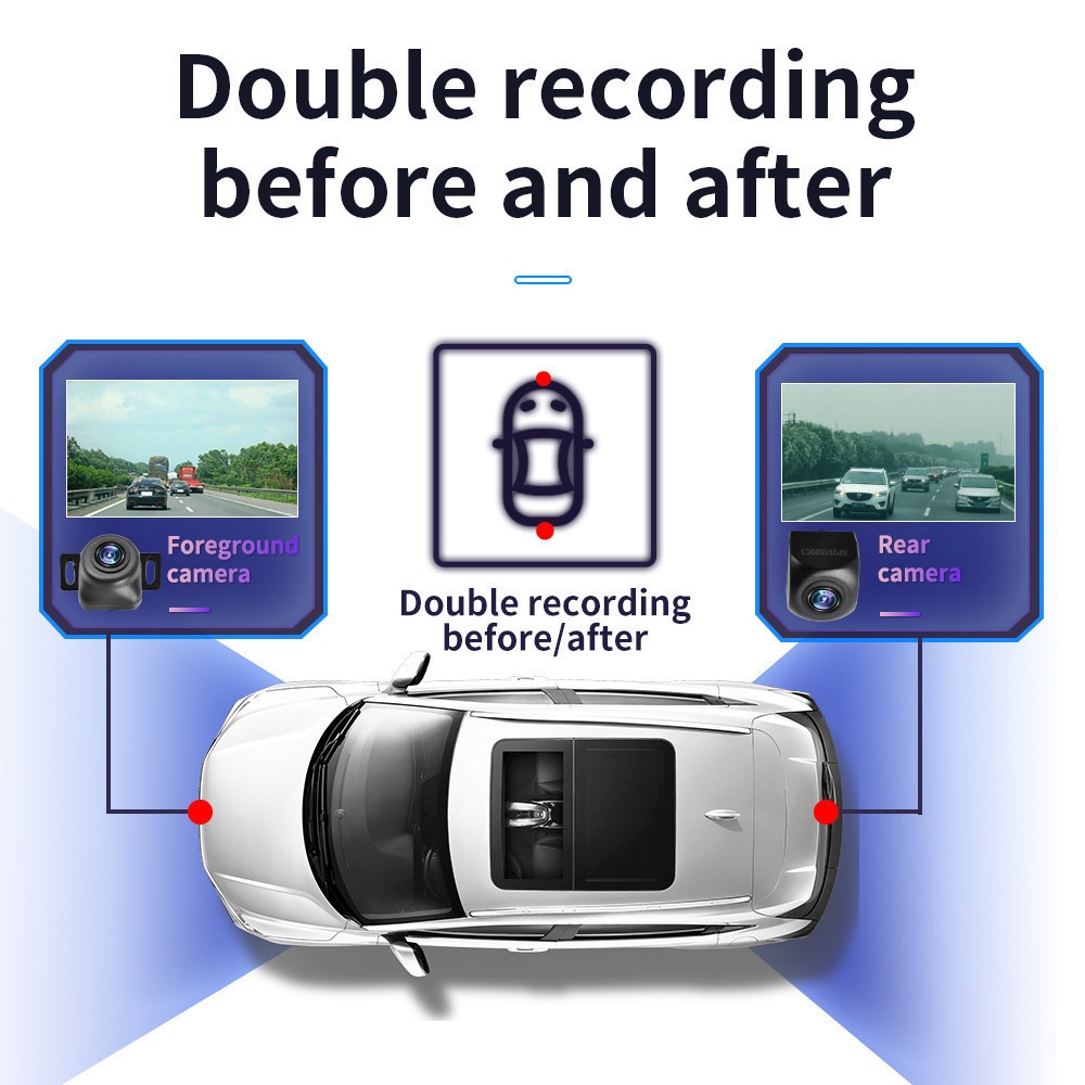 360° Camera Chiếu Hậu Góc Rộng 1080P Thông Dụng Cho Xe Hơi