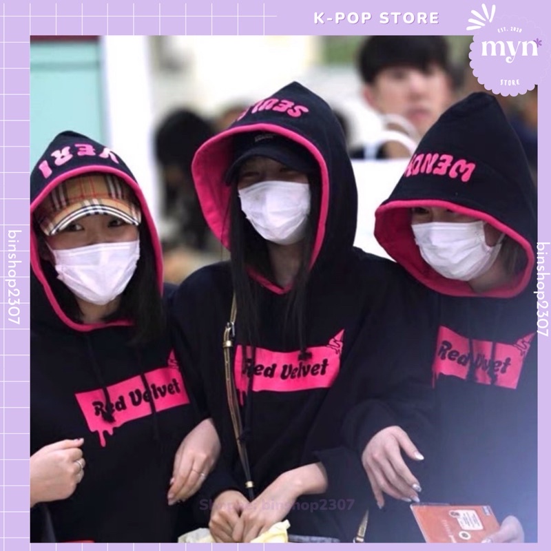 Áo Hoodie Nỉ Dài Tay Red Velvet  nam nữ đủ size