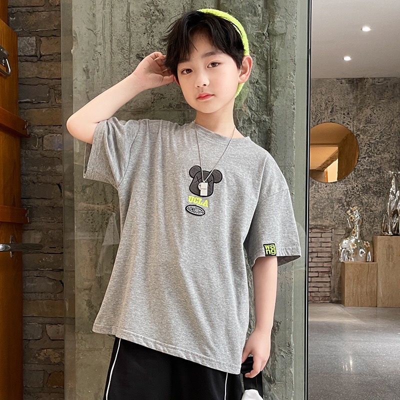 Bộ cộc tay bé trai 18-23kg, quần áo bé trai 4-14 tuổi ulca phong cách hàn quốc vải mềm mát, hàng may kĩ.Bé Xinh Shop 68