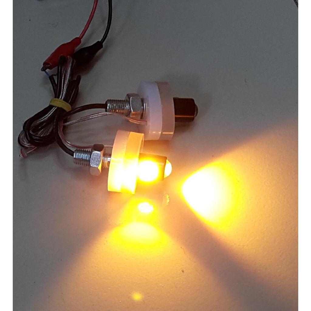 Đèn Led xi nhan sau cho Exciter 150 , xi nhan Led xe Exciter 150 - Hình tròn - Màu cam