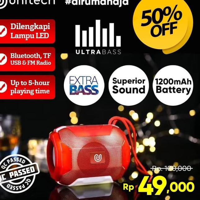 Loa Bluetooth Không Dây Siêu Bass Unitech Tg-162 Màu Đen This Year Đặc Biệt