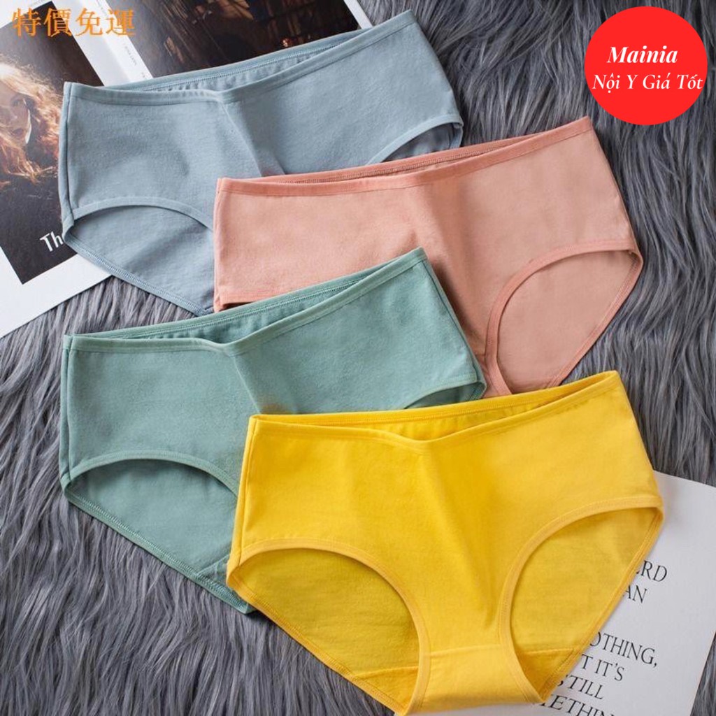 Quần Lót Nữ Cotton Màu Trơn Nhiều Màu Mainia Shop