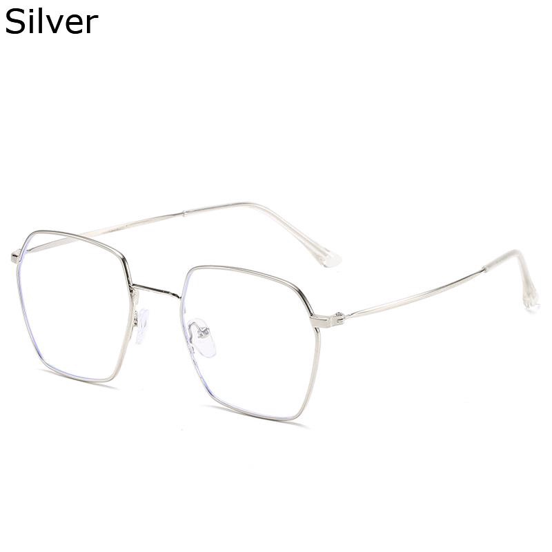 Thời trang chống ánh sáng xanh kính cận thị chống bức xạ kính cận thị nam và nữ gọng kính lớn gọng kim loại độ【-50°to-600°】