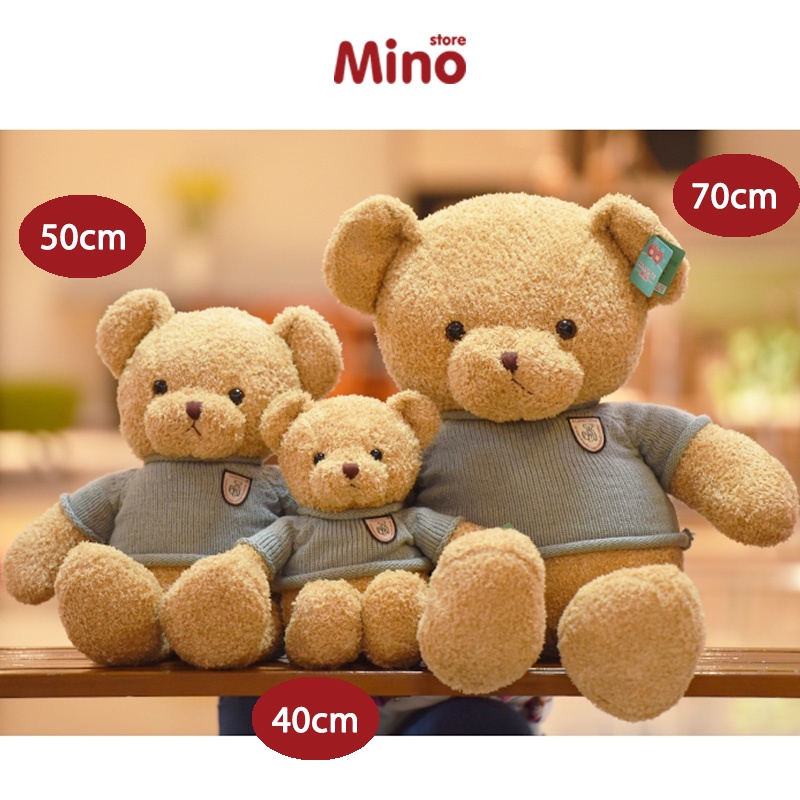 [Mã BMBAU50 giảm 7% đơn 99K] Gấu Teddy To Head Tales Mặc Áo Gối Ôm Hình Thú Teddy MINO STORE TH85