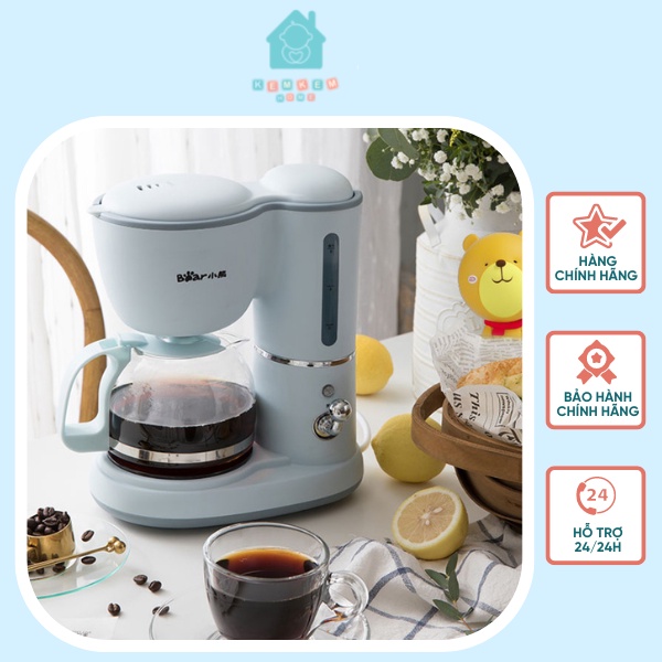 Máy pha cà phê,pha trà nhỏ giọt dung tích 0,6l Bear KFJ-A06K1 chính hãng