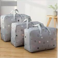 SET 3 túi vải đựng chăn màn quần áo chống thấm cỡ lớn giao màu ngẫu nhiên