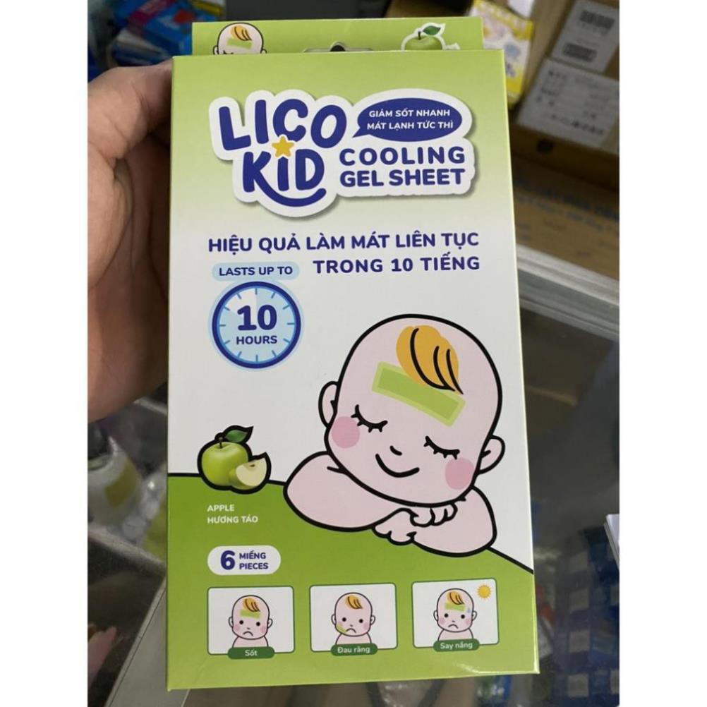 Dán Hạ Sốt LicoKid An Toàn Bé (Hộp 6 miếng)