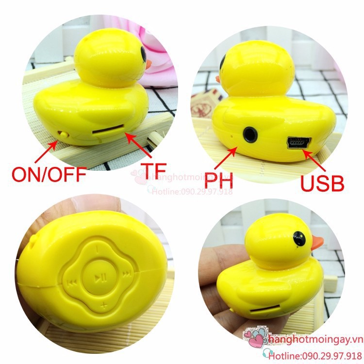 Máy nghe nhạc MP3 chất lượng cao Cawono H03 hình con Vịt