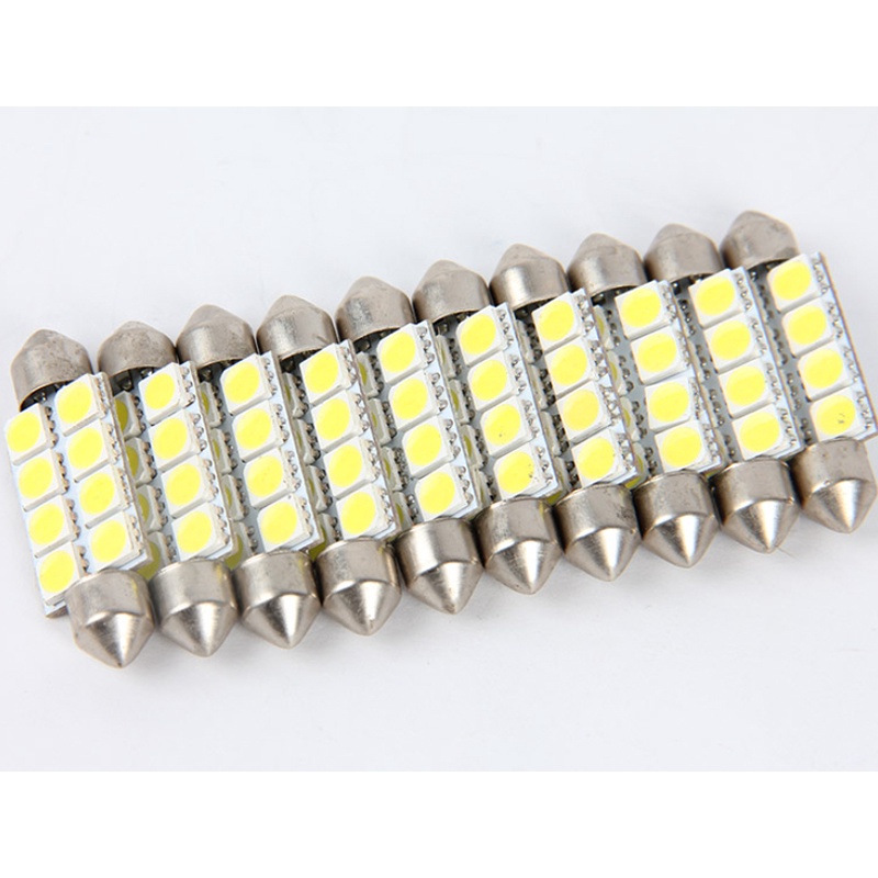 Set 10 Bóng Đèn Led Newnorthcast 0611 5050 41mm 8smd Dc12V Ánh Sáng Trắng Cho Xe Hơi | BigBuy360 - bigbuy360.vn