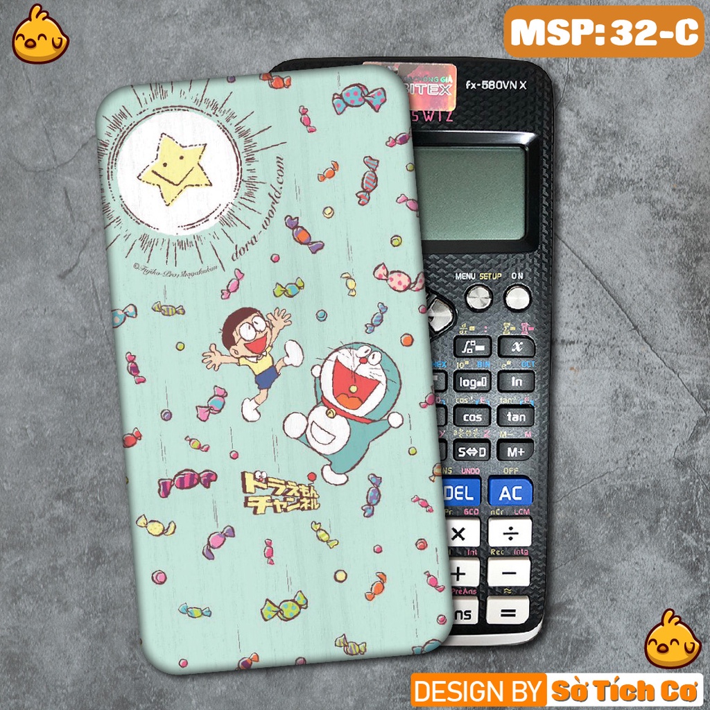 Miếng decal dán máy tính fx-570, fx-580, fx-880, Casio, Vinacal,... hình Đô Rê Moon MSP: 32