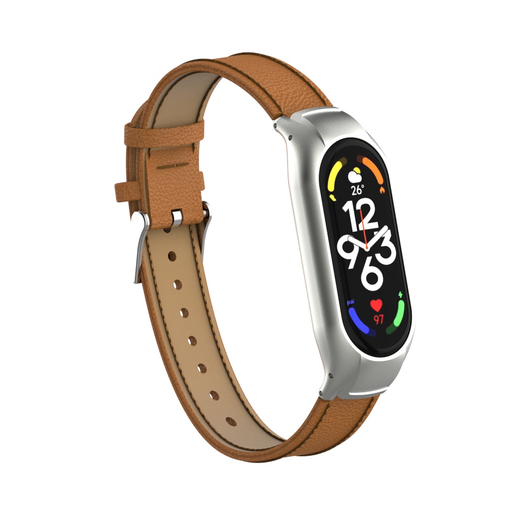 Dây Đeo Thay Thế Chất Liệu Da Cho Xiaomi Mi Band 7 Mi Band 3 / 4 / 5 / 6
