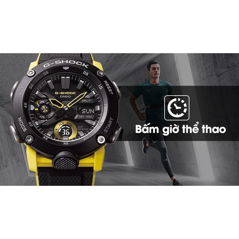 Đồng hồ nam Casio G-shock GA-2000-1A9 - Nhập khẩu chính hãng Nhật Bản