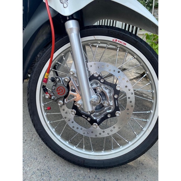 Heo dầu Adelin Mod Brembo Logo đỏ 2 piss Chính Hãng