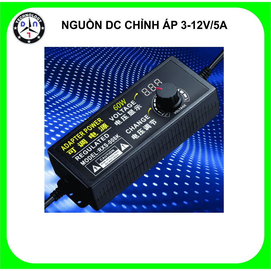 NGUỒN DC CHỈNH ÁP 0-12V-5A