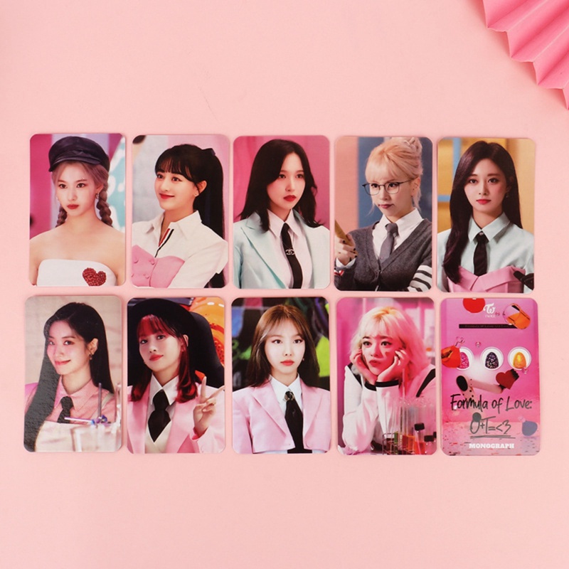 Set 9 Thẻ Hình Các Thành Viên Nhóm Nhạc Kpop TWICE of Love: O+T=&lt;3 Lomo Card