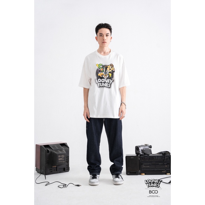 Áo Thun BOO Unisex Dáng Oversize Vải Cotton Cao Cấp Graphic Looney Tunes