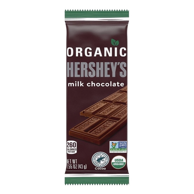 Socola sữa hữu cơ HERSHEY'S Organic Milk Chocolate 43g/thanh USA
